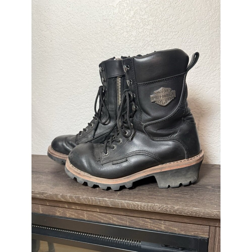 Harley-Davidson Men's Tyson Logger Black 9M Motorcycle Boots, D95188 Heavy